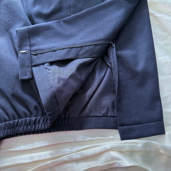 PANTS, PURE VIRGIN WOOL, NAVY BLUE, MADE IN CANADA!, LOUBEN WOMAN, SIZE 26W, - Picture 2 of 4